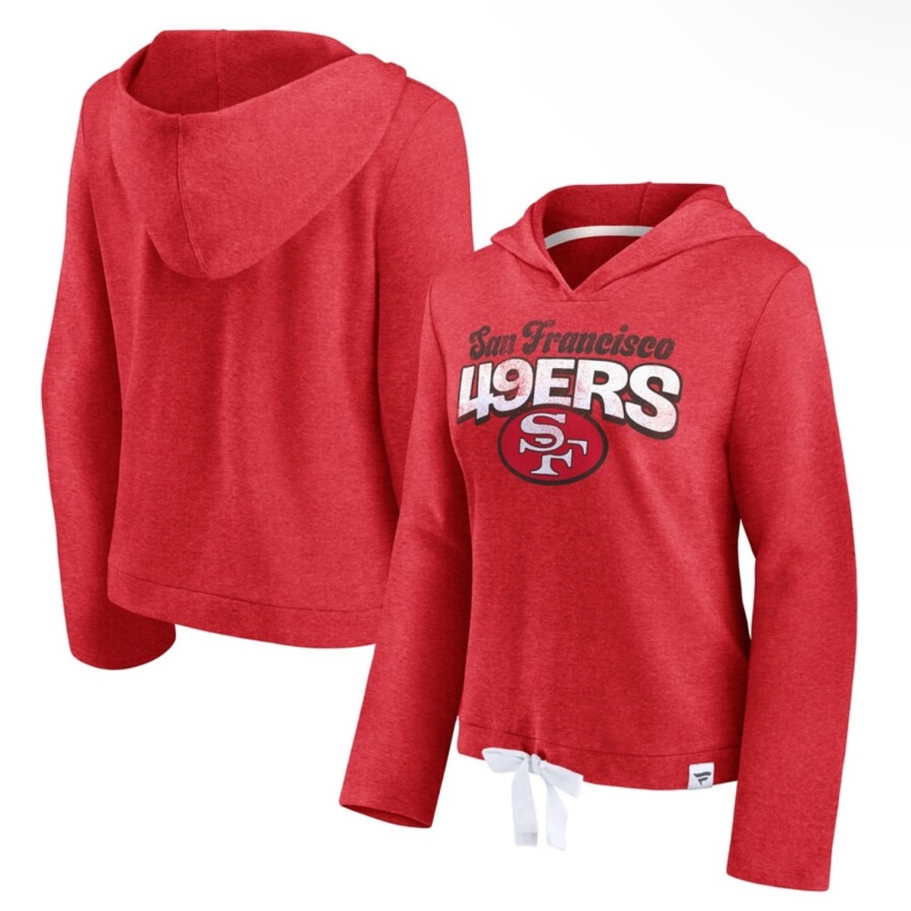 NWT Fanatics San Francisco 49ers First Team Cropped Lightweight Hoodie
